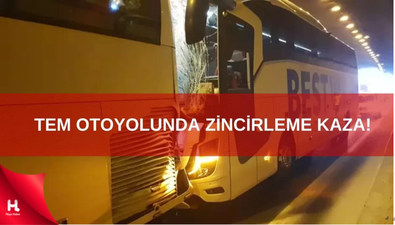 TEM Otoyolu'nda Zincirleme Kaza Meydana Geldi: 14 Kişi Yaralandı