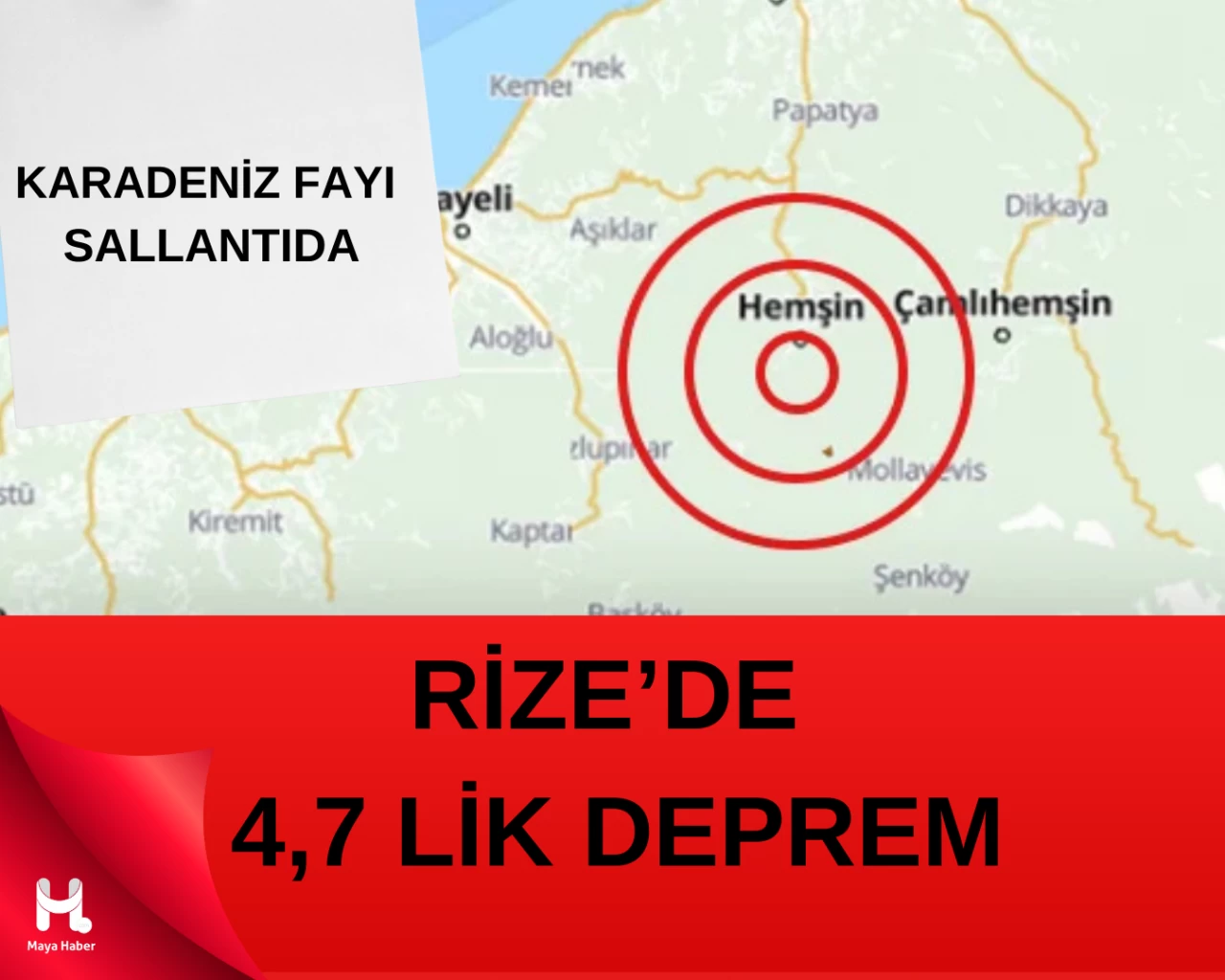 Rize'de 4.7 Büyüklüğünde Deprem: Olumsuz Bir Durum Yok