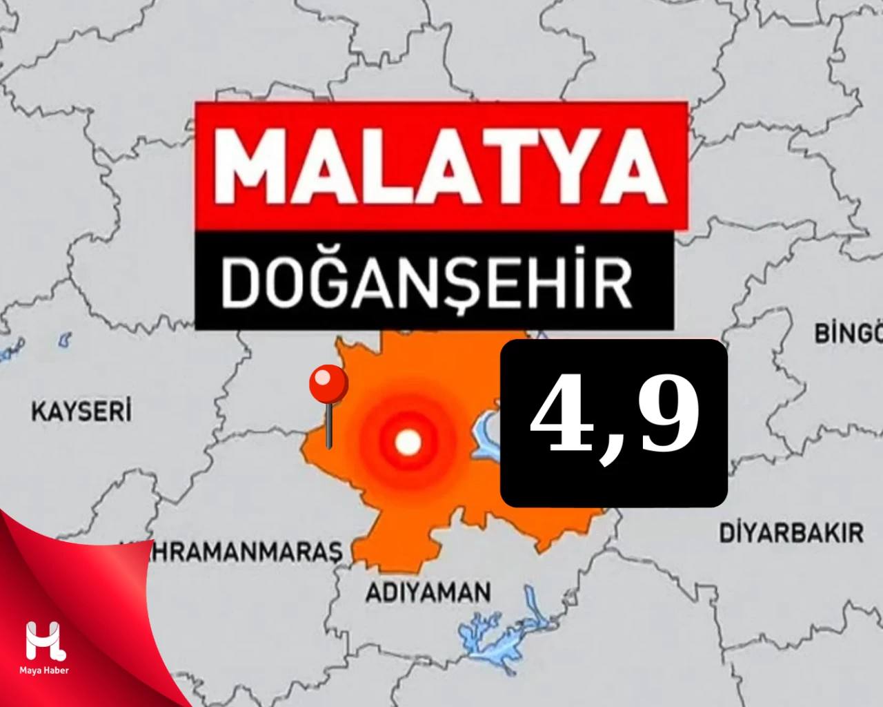 SON DAKİKA! Malatya'da 4.9 Büyüklüğünde Deprem Meydana Geldi