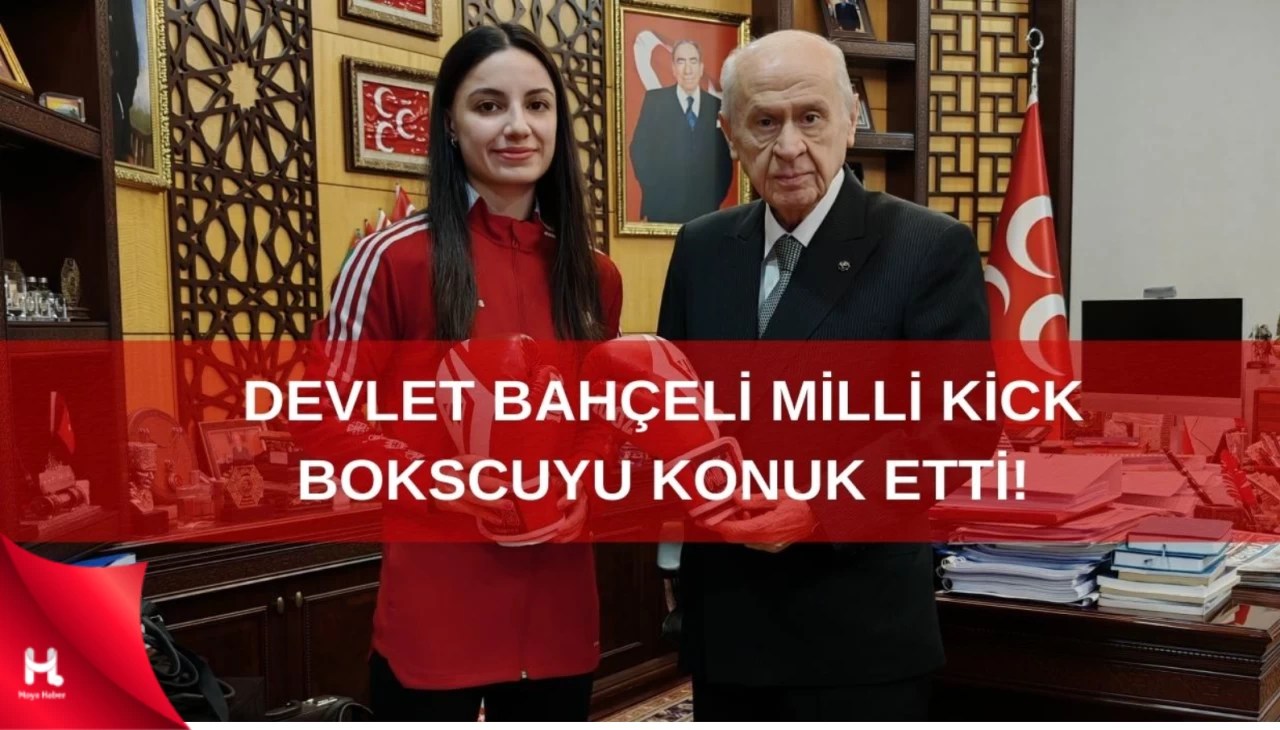 Devlet Bahçeli, Türk milli kick boksçu Aybüke Kılınç'ı konuk etti.