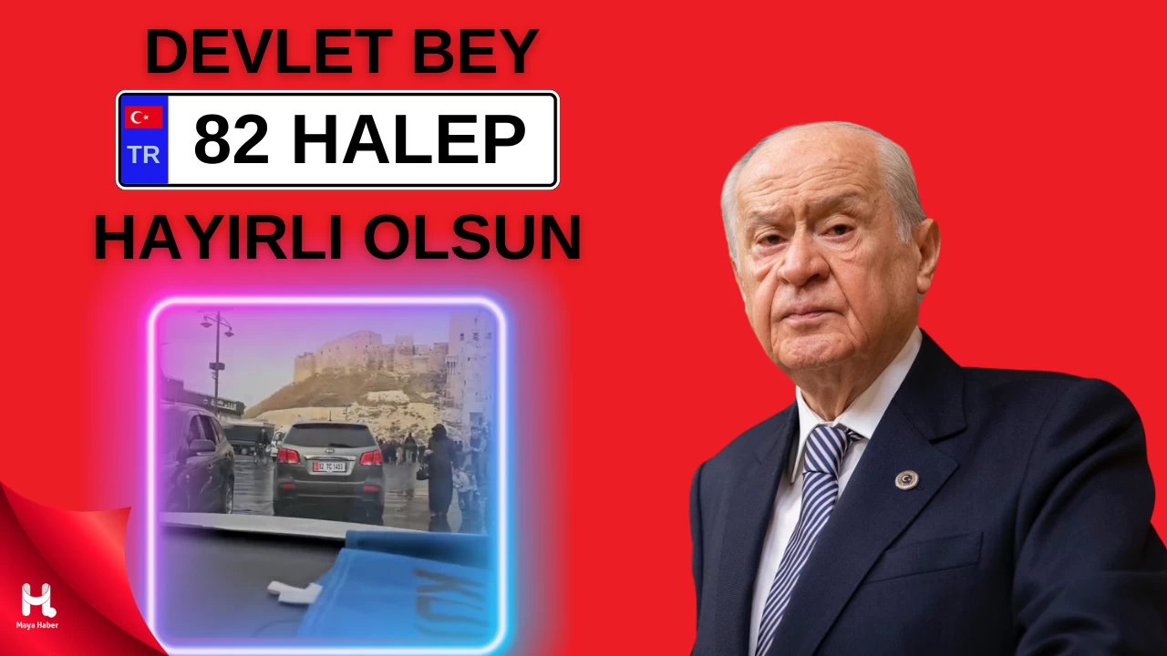 Halep'te "82 TC 1453" Plakalı Araç Görüntülendi, Bahçeli’nin Misak-ı Milli Açıklamaları Hatırlandı