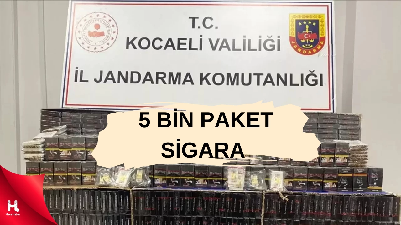 Dilovası'nda Kaçak Sigara Operasyonu: 5 Bin Paket Sigara ve 2 Zanlı Yakalandı