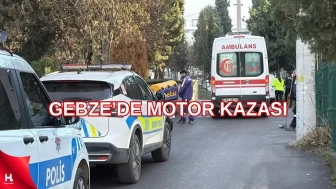 Gebze'de Motosiklet Devrildi, Sürücü Yaralandı!