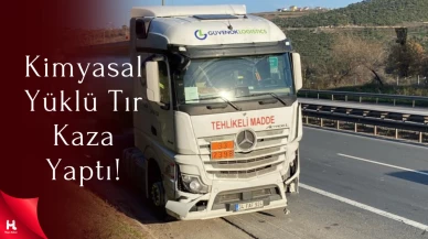 TEM Otoyolu'nda Kimyasal Madde Taşıyan Tır ile Otomobil Çarpıştı!