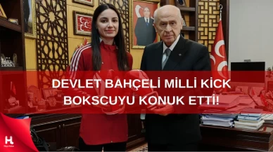 Devlet Bahçeli, Türk milli kick boksçu Aybüke Kılınç'ı konuk etti.