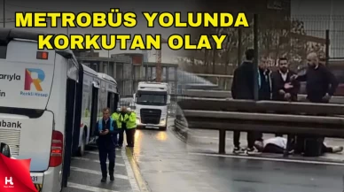 Yer: İstanbul! Seyir halindeki metrobüsten yolcu yola düştü!!