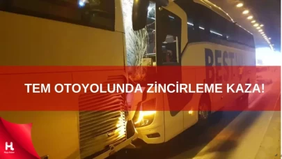 TEM Otoyolu'nda Zincirleme Kaza Meydana Geldi: 14 Kişi Yaralandı