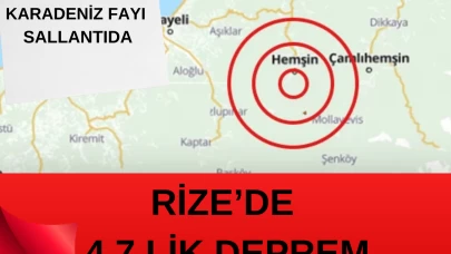 Rize'de 4.7 Büyüklüğünde Deprem Meydana Geldi, Olumsuz Durum Yok