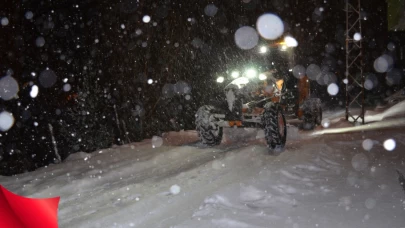 Yılın İlk Karı Yağdı, Yollar Ulaşıma Kapandı!