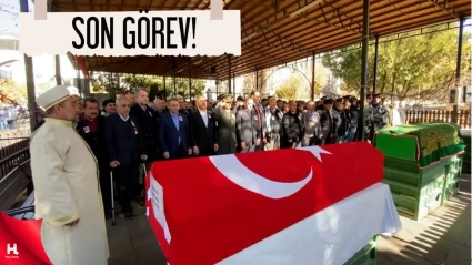 Emekli Astsubay Mehmet Kök, Türk Bayrağına Sarılı Uğurlandı!