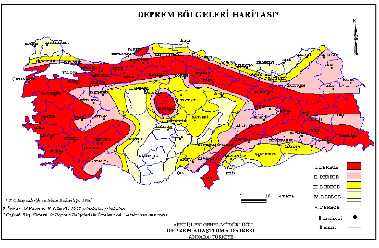 Türkiye Deprem Tehlike Haritası