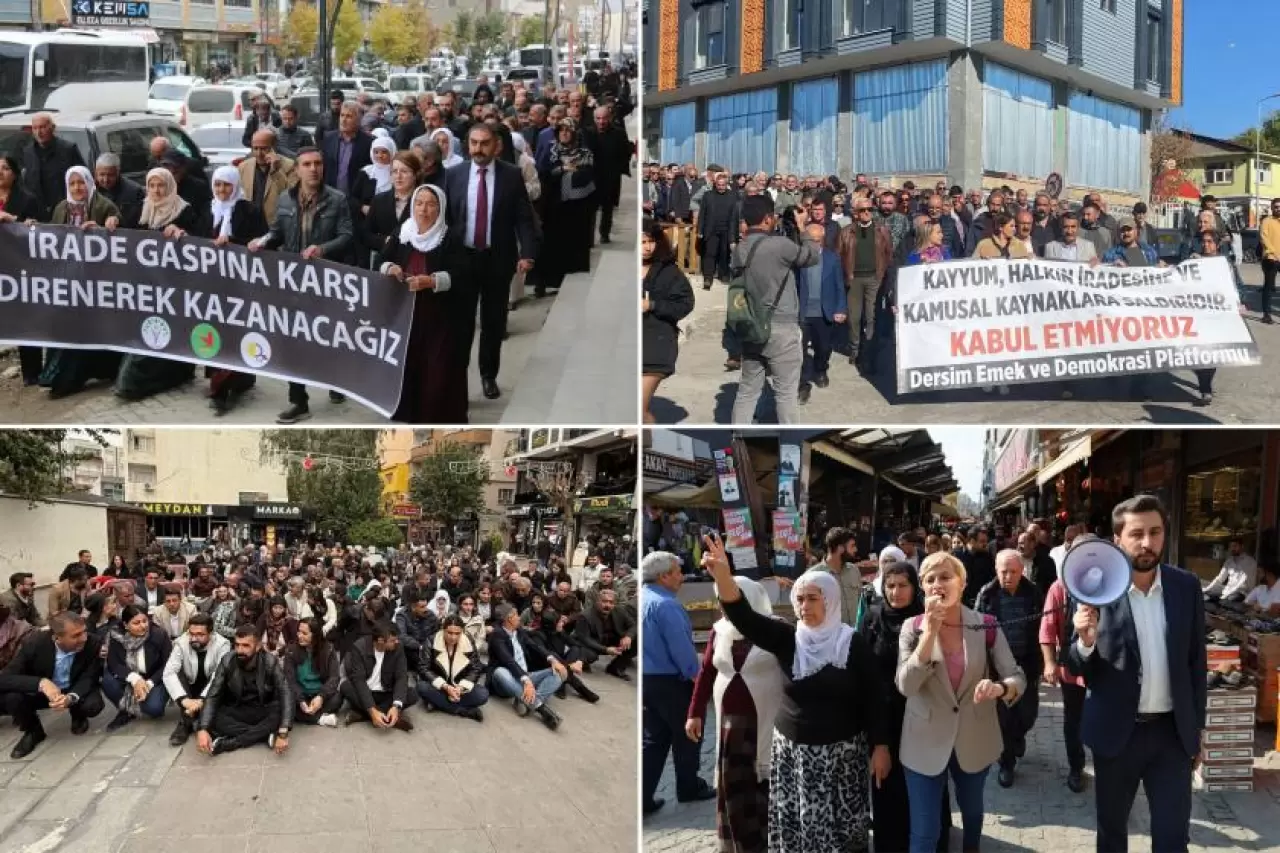 Kayyımlar birçok kentte protesto edildi: İrade gasbına izin vermeyeceğiz -  Evrensel